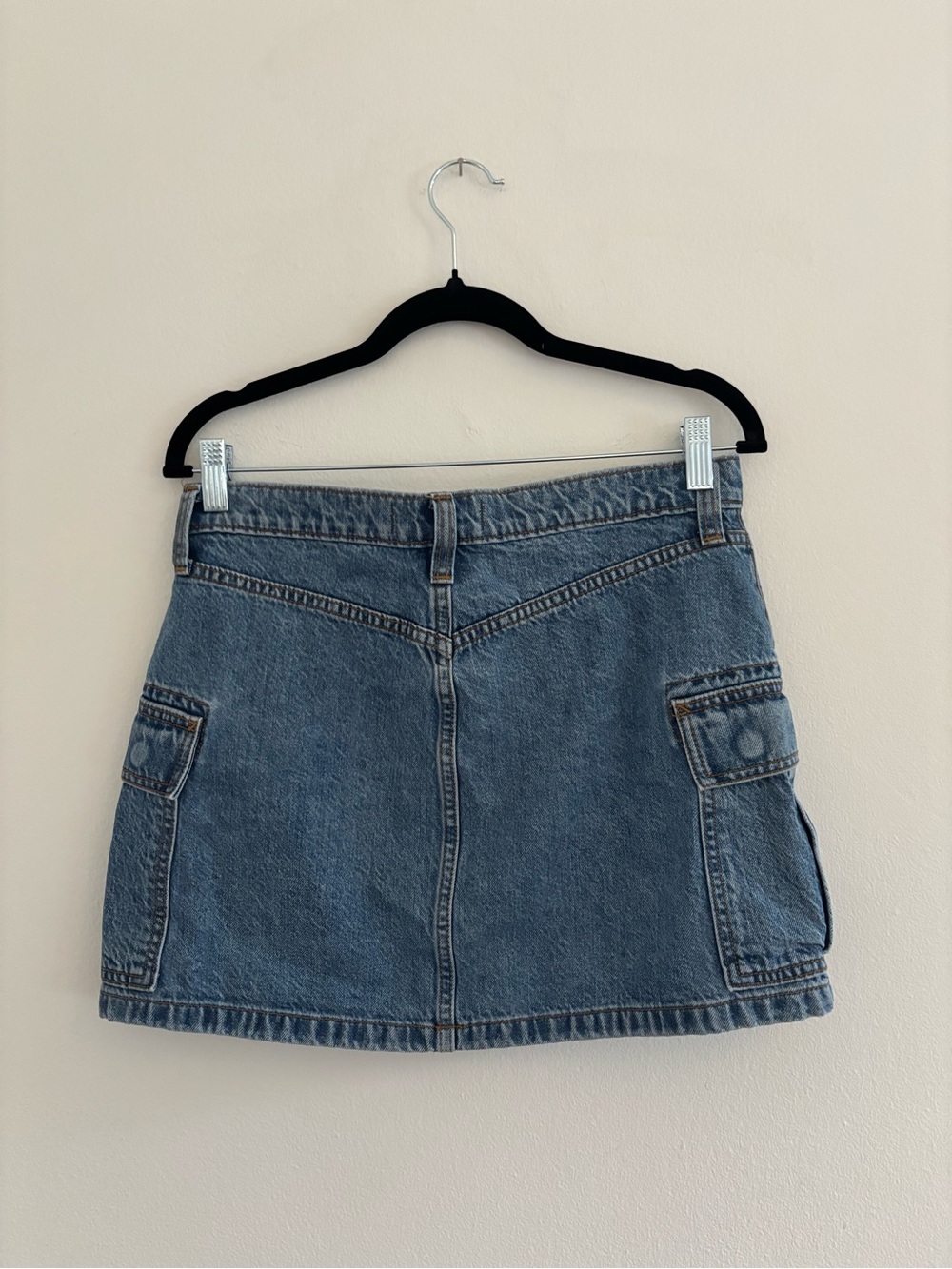 Abercrombie & Fitch Light Blue Cargo Denim Skirt - Picture 2 of 3